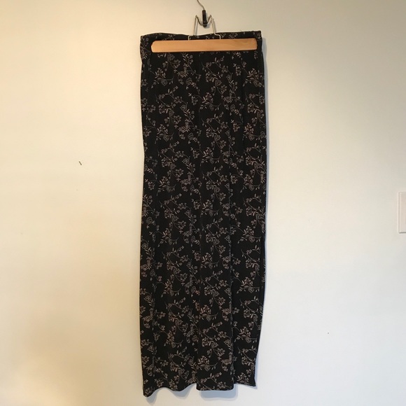 Clientèle long flower printed skirt with leg slit - Picture 2 of 5